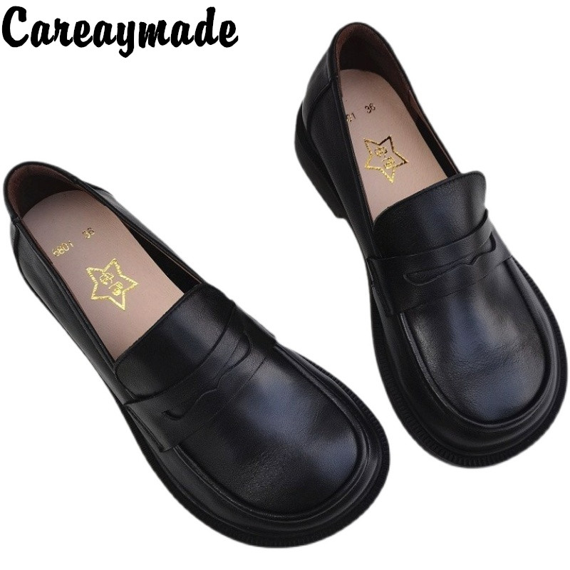 Women'S Shoes To Men'S - Careaymade-ผู้หญิงรองเท้าบนรองเท้า Oxford สำหรับผู้ชายรองเท้าหนัง Cowhide ชายทำงานรองเท้าฤดูใบไม้ผลิฤดูใบไม้ร่วงขนาดใหญ่ขนาดรองเท้า