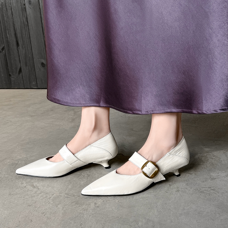 Women Shoes Mk - 2026 ใหม่ฤดูใบไม้ร่วงรองเท้าหนังแท้ผู้หญิงรองเท้าแมรี่เจนผู้หญิงปั๊มแฟชั่นย้อนยุครองเท้าส้นสูงสุภาพสตรีรองเท้าส้นเข็ม