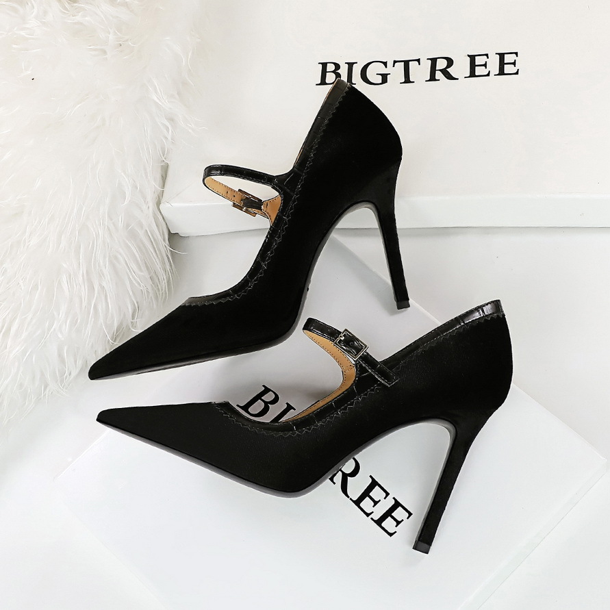 รองเท้าส้นสูงแฟชั่นสตรีสีผสมย้ - Women Shoes Size 7 บทวิจารณ์และราคา