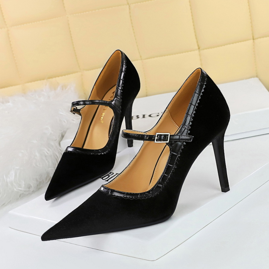 รองเท้าส้นสูงแฟชั่นสตรีสีผสมย้ - Women Shoes Size 7 บทวิจารณ์และราคา