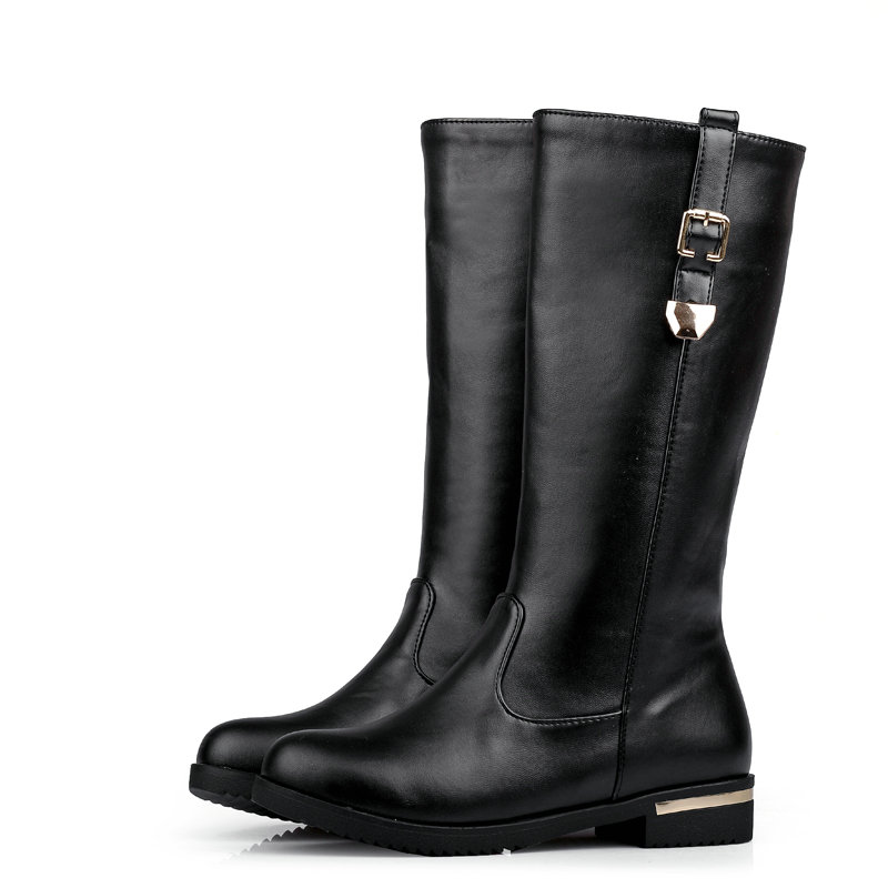 รองเท้าบูทหนัง PU นุ่มหรูหราสำ - Women'S Shoes Burgundy บทวิจารณ์และราคา