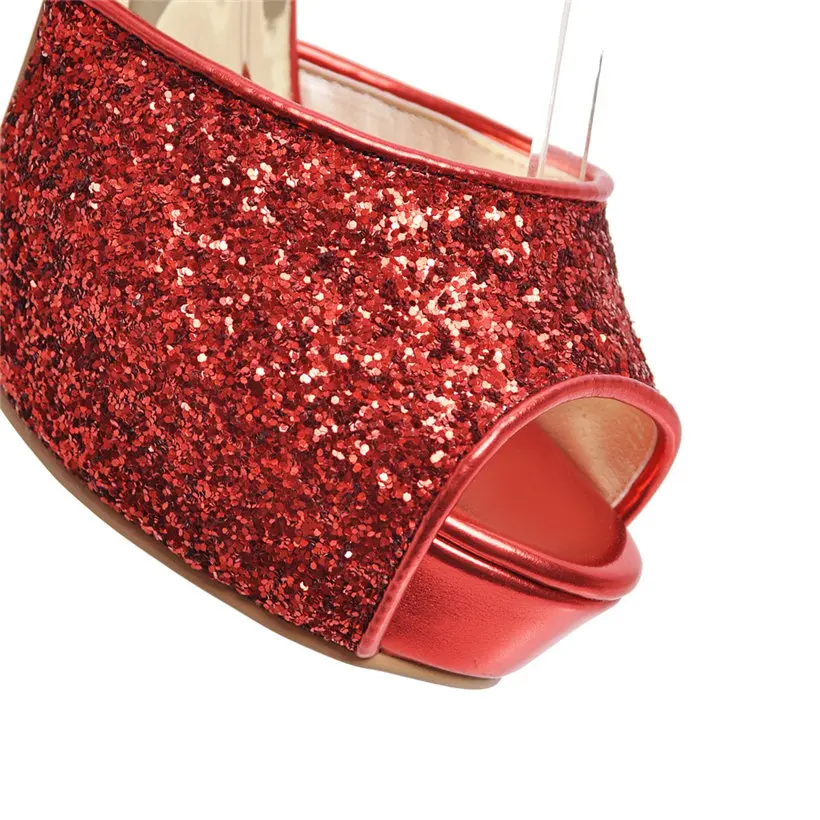 เงินฤดูร้อนผู้หญิงรองเท้าส้นสู - Peep Toe Heels บทวิจารณ์และราคา