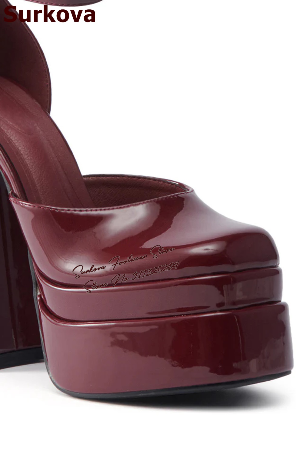 Surkova Burgundy สิทธิบัตรหนัง - Women'S Shoes Burgundy บทวิจารณ์และราคา
