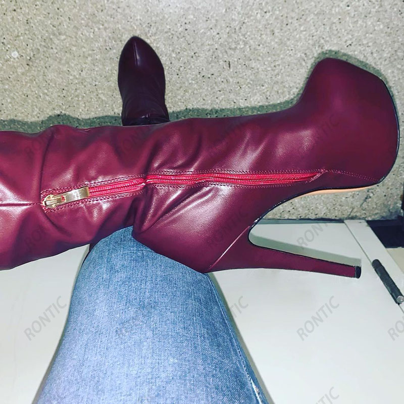 Rontic ขาข้อมูลปรับแต่งผู้หญิง - Women'S Shoes Burgundy บทวิจารณ์และราคา