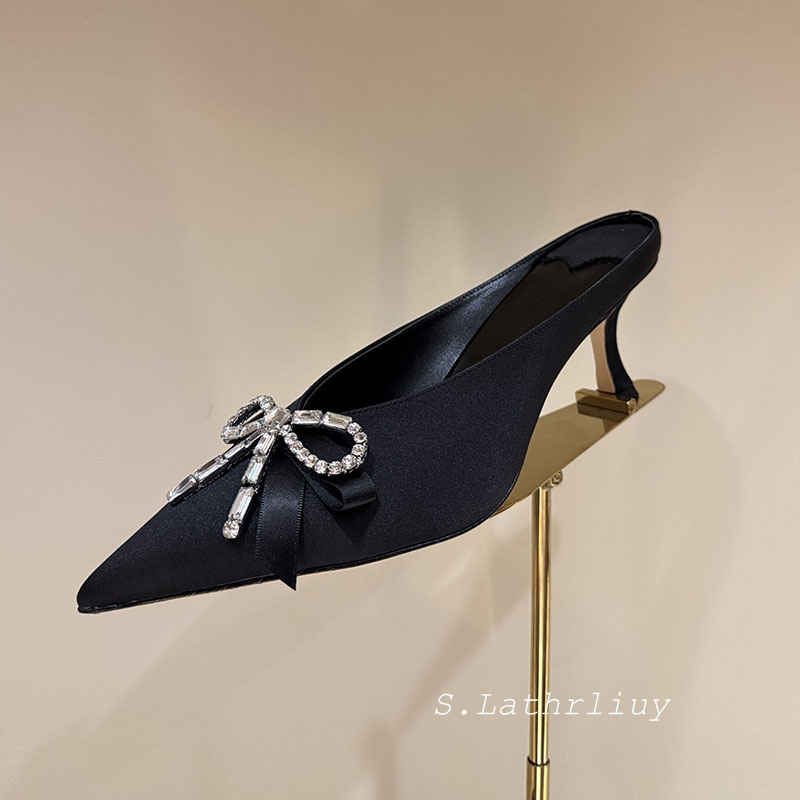 รองเท้าแตะ ส้นสูง ประดับคริสตั - Women Shoes Size 7 บทวิจารณ์และราคา