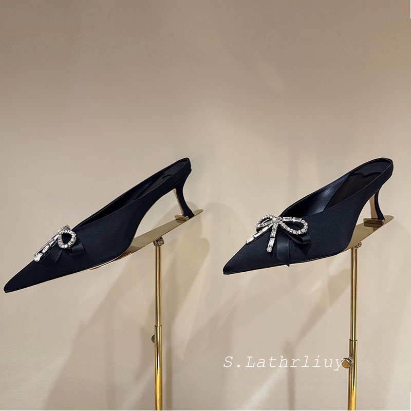 รองเท้าแตะ ส้นสูง ประดับคริสตั - Women Shoes Size 7 บทวิจารณ์และราคา