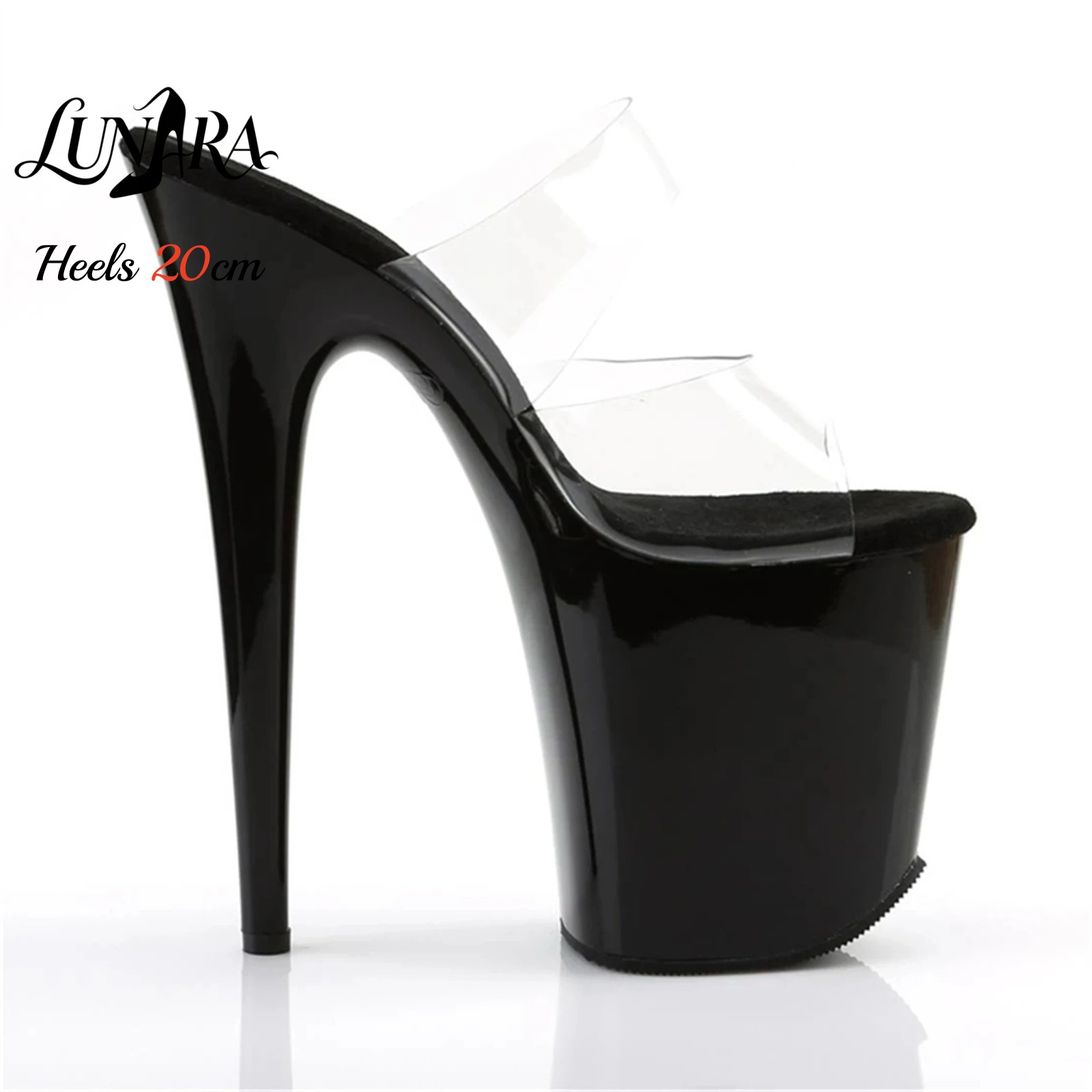 รองเท้าส้นสูงแบบสไลด์พลาสติกใส - Clear Strap Heel บทวิจารณ์และราคา