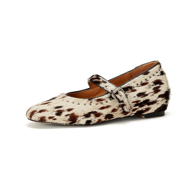 รองเท้าบัลเล่ต์ลายเสือดาว ขนม้ - Women Shoes Mk บทวิจารณ์และราคา