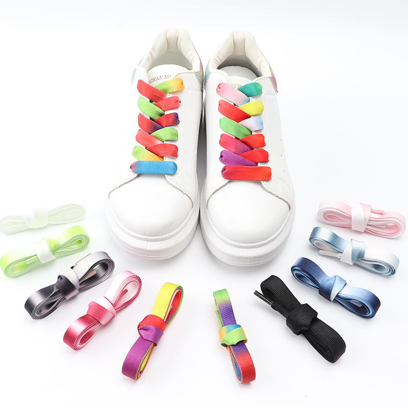 เชือกรองเท้าแบบแบนไล่สีรุ้ง กว - Women Shoes Mk บทวิจารณ์และราคา