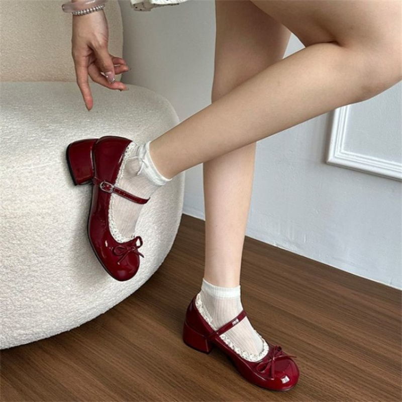 รองเท้าบัลเล่ต์แมรี่เจนผู้หญิง - Women'S Shoes Burgundy บทวิจารณ์และราคา