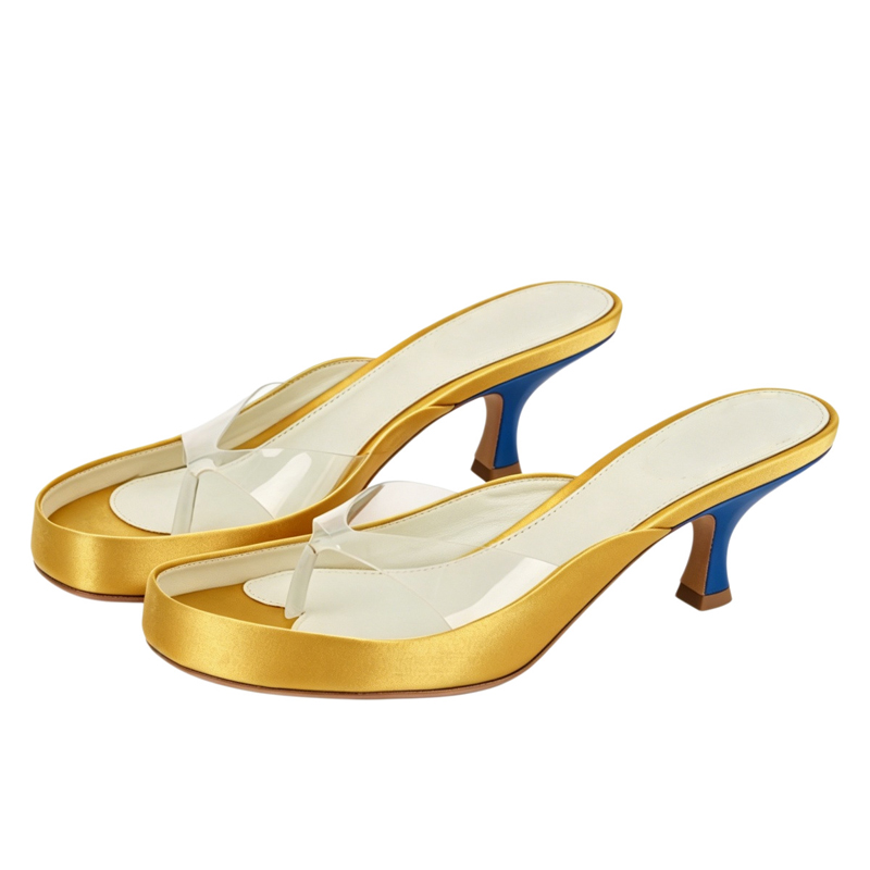 รองเท้าส้นสูงแบบสวมเปิดนิ้วเท้ - Clear Strap Heel บทวิจารณ์และราคา