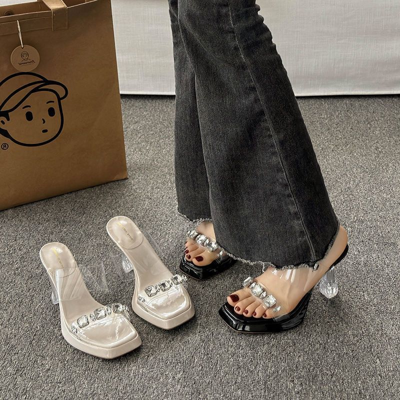 รองเท้าแตะรัดส้นผู้หญิงแบบสายเ - Clear Strap Heel บทวิจารณ์และราคา