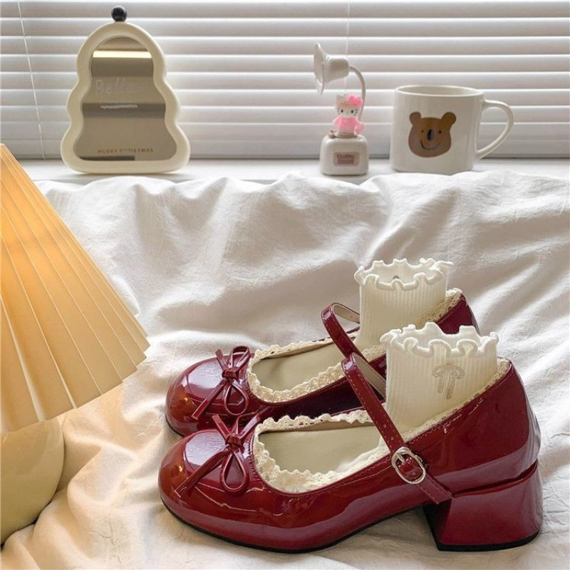 รองเท้าบัลเลต์แมรี่เจนสำหรับผู - Women'S Shoes Burgundy บทวิจารณ์และราคา