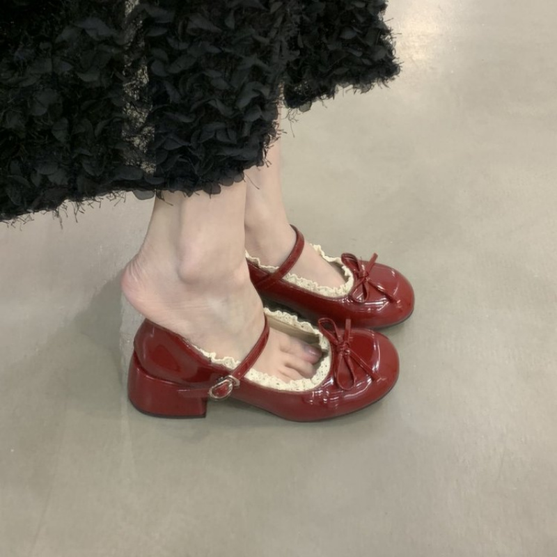 รองเท้าบัลเลต์แมรี่เจนสำหรับผู - Women'S Shoes Burgundy บทวิจารณ์และราคา