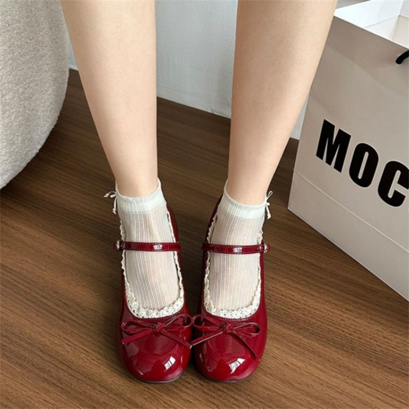 รองเท้าบัลเลต์แมรี่เจนสำหรับผู - Women'S Shoes Burgundy บทวิจารณ์และราคา
