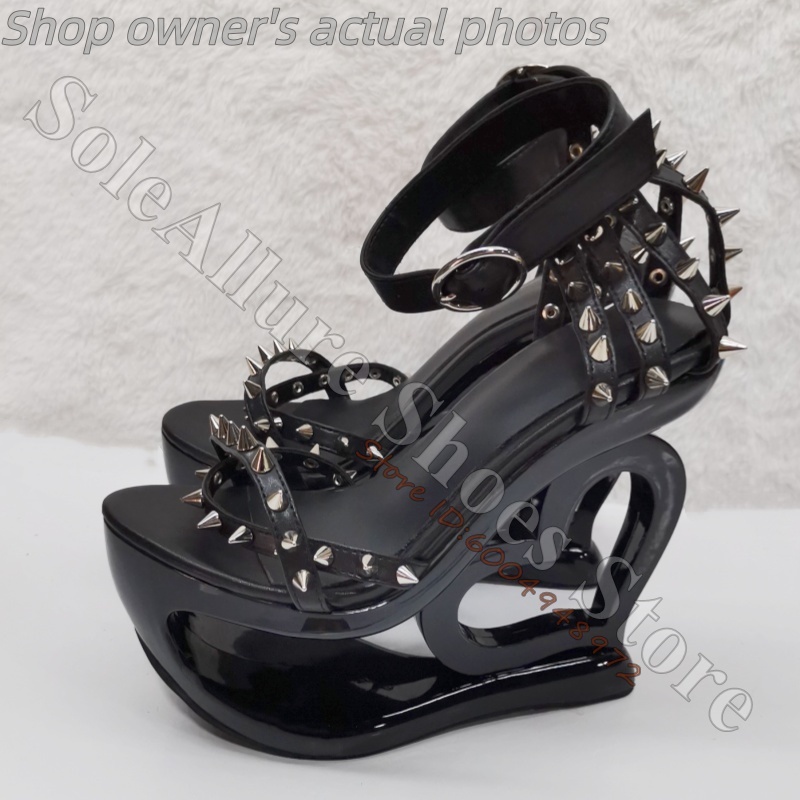 รองเท้าส้นเตารีดแบบรัดข้อเท้าส - Peep Toe Heels บทวิจารณ์และราคา
