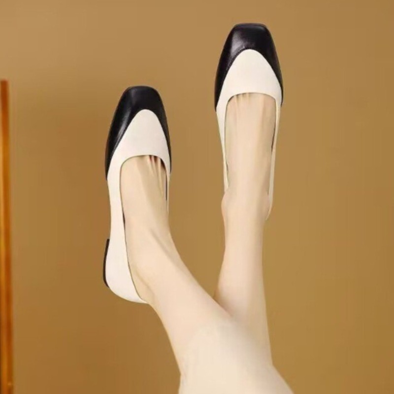 บล็อกสี PLUS ขนาดรองเท้าเดียวผ - Women'S Shoes Plus Size บทวิจารณ์และราคา