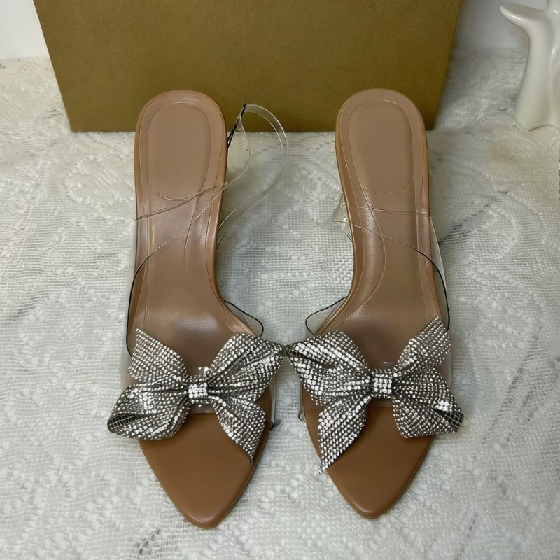 รองเท้าส้นสูงแบบสวมเปิดส้น ประ - Clear Strap Heel บทวิจารณ์และราคา