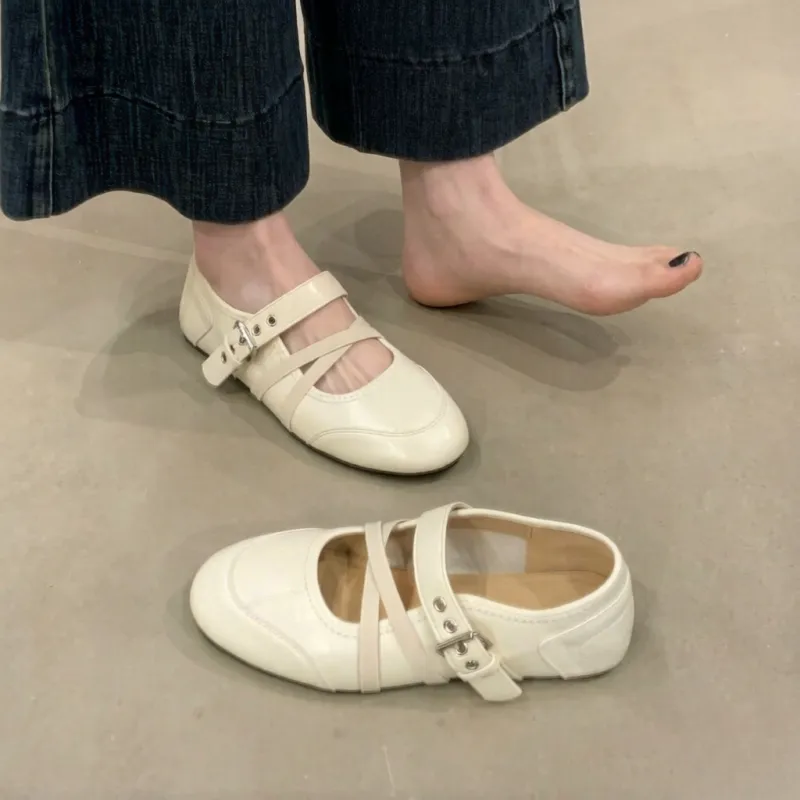 รองเท้าส้นเตี้ยแบบแมรี่เจนสำหร - Women Shoes Size 7 บทวิจารณ์และราคา
