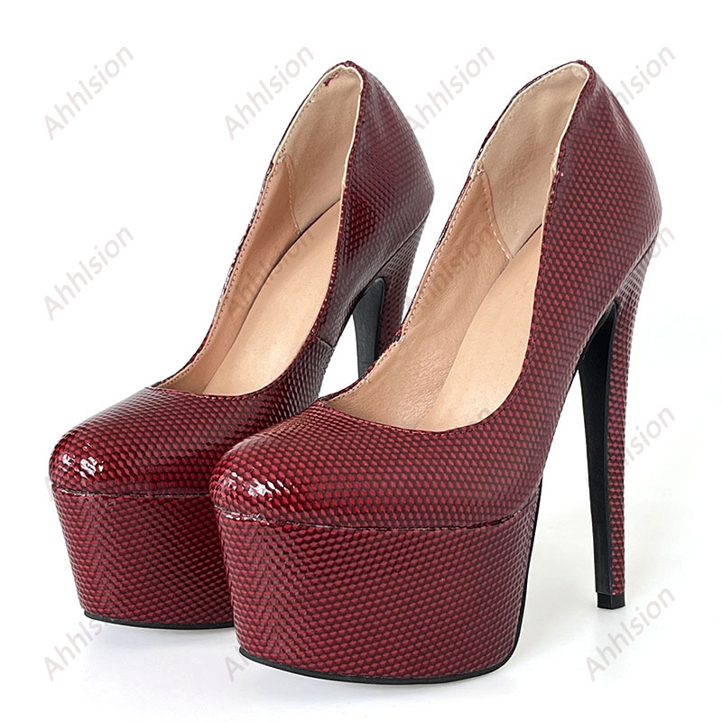 อาห์ลซิออนรองเท้าส้นสูงแพลตฟอร - Women'S Shoes Burgundy บทวิจารณ์และราคา
