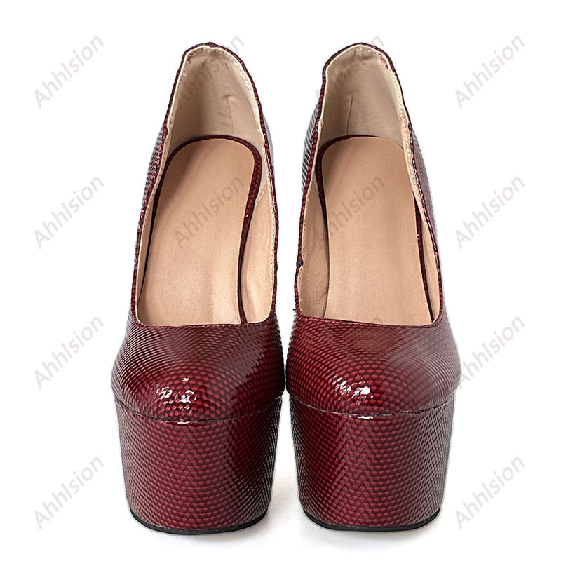 อาห์ลซิออนรองเท้าส้นสูงแพลตฟอร - Women'S Shoes Burgundy บทวิจารณ์และราคา