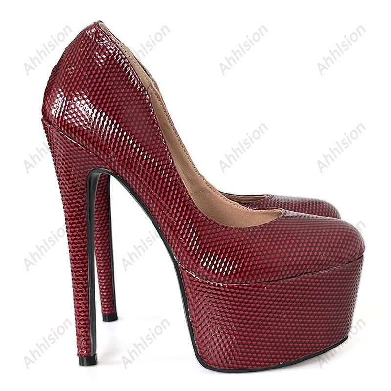 อาห์ลซิออนรองเท้าส้นสูงแพลตฟอร - Women'S Shoes Burgundy บทวิจารณ์และราคา