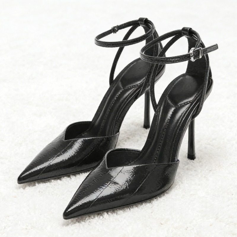 รองเท้าส้นสูงแบบรัดข้อเท้าสีแด - Women'S Shoes Burgundy บทวิจารณ์และราคา