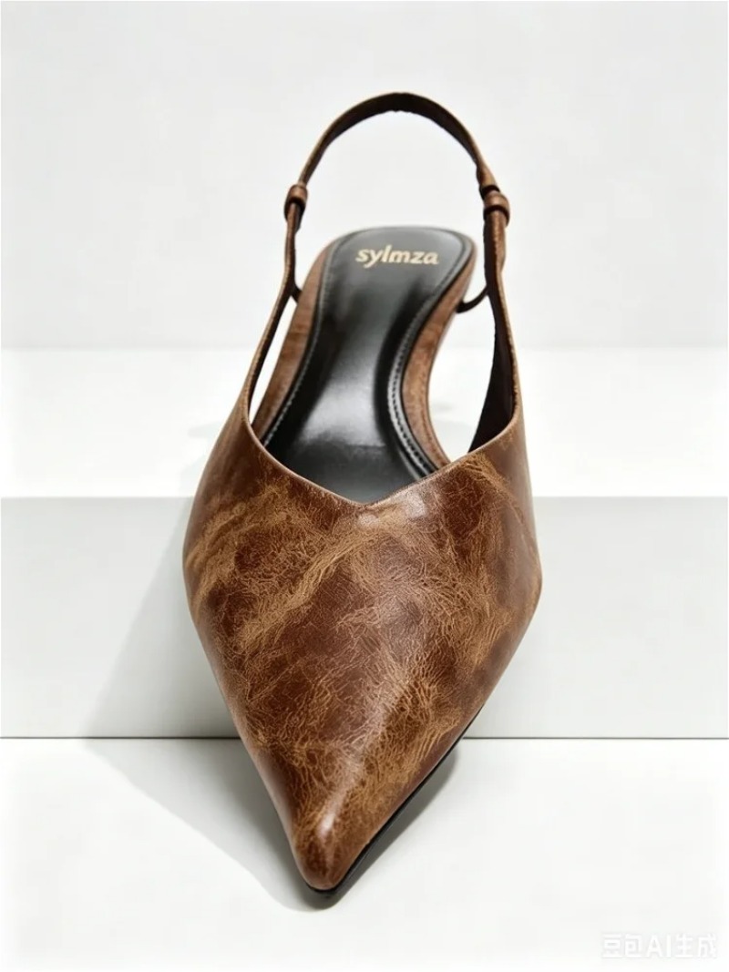 รองเท้าส้นสูงแบบมีสายรัดส้น ดี - Women Shoes Brown Colour บทวิจารณ์และราคา